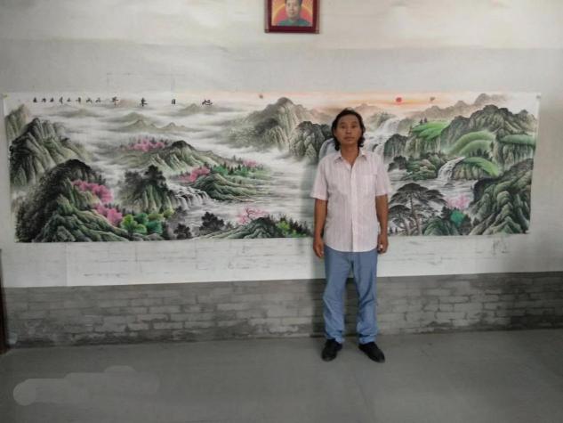 辦公室掛風(fēng)水畫(huà)裝飾，宋唐手繪國(guó)畫(huà)美麗雅致風(fēng)水順暢！