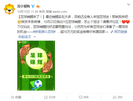 足球錦鯉來了！蘇寧雙十一“獅斗”帶來最強球迷福利