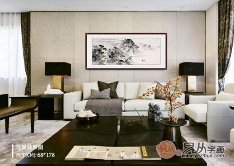 客廳靠山圖掛什么好？精品山水國畫裝飾客廳大氣風(fēng)水好！