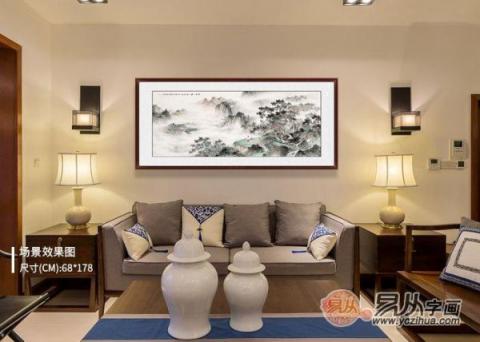 客廳靠山圖掛什么好？精品山水國畫裝飾客廳大氣風(fēng)水好！