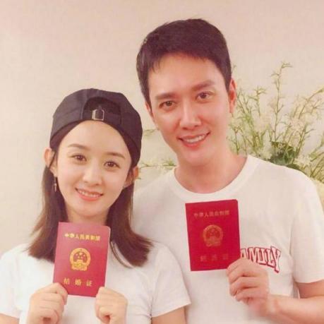 金鷹影后趙麗穎花落馮紹峰，疑似奉子成婚？
