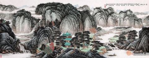 許吉爾山水畫作品如何？許吉爾國畫山水市場(chǎng)價(jià)格多少！