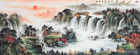 客廳沙發(fā)墻掛畫推薦！五幅山水國畫打造不同美麗的家！