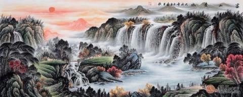辦公室風(fēng)水畫裝飾？宋唐山水國畫裝飾旺財(cái)好運(yùn)來！