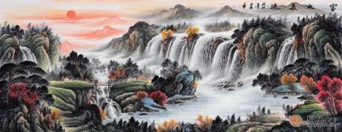 宋唐風(fēng)水國(guó)畫(huà)欣賞！山高水長(zhǎng)美景獨(dú)特財(cái)運(yùn)旺