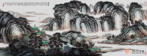 國家一級書畫師許吉爾山水賞析！領(lǐng)略自然山水景色淡泊更雅致！