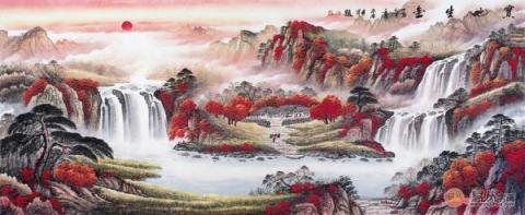 客廳掛什么畫風(fēng)水好？精品山水國畫打造風(fēng)水順暢財運旺！