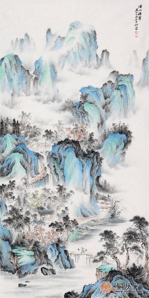 畫家李佩錦藝術字畫欣賞！自然山水秀麗雅致藝術多變！