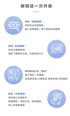 貝殼找房APP2.0版本更新：上線大數(shù)據(jù)定制找房、個人錢包等4大功能