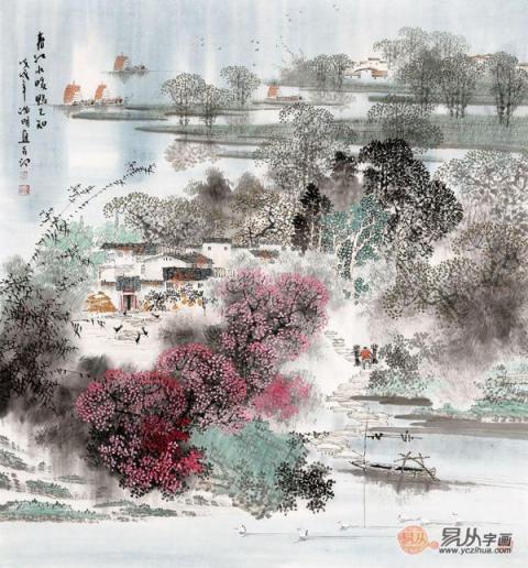 畫家諸明山水畫欣賞，領(lǐng)略秀麗江南景色優(yōu)美！