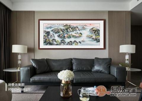 客廳裝飾掛什么畫？山水國(guó)畫裝飾旺財(cái)好運(yùn)來！