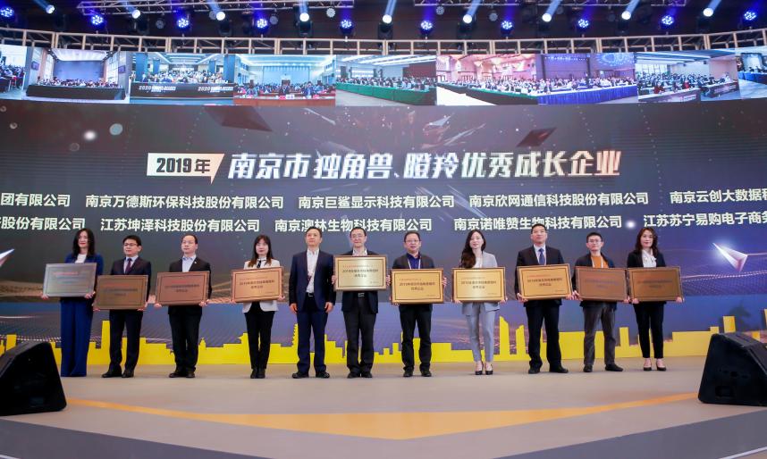 喜訊！云創(chuàng)大數(shù)據(jù)膺選“2019年南京市獨角獸瞪羚優(yōu)秀企業(yè)”！