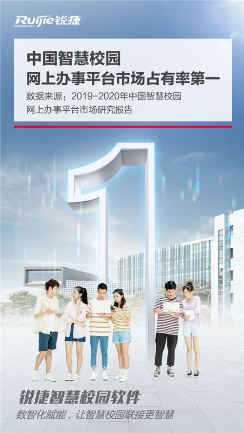 “最多跑一次”跑出新速度！銳捷問鼎智慧校園網(wǎng)上辦事平臺(tái)市場(chǎng)第一