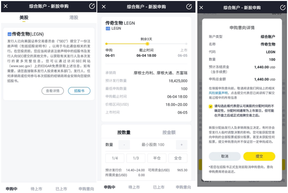 生物醫(yī)藥前沿公司傳奇生物赴美上市，老虎證券打新通道已開啟
