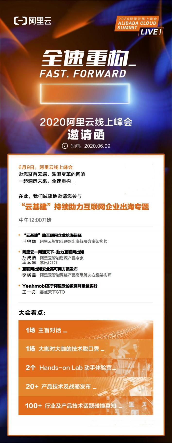 2020阿里云線上峰會開幕倒計時 易點(diǎn)天下CTO王一舟受邀演講