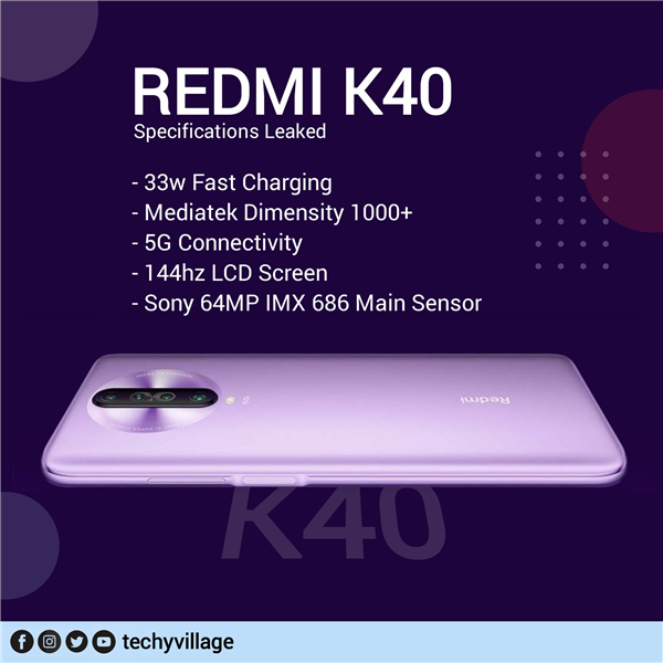 Redmi新旗艦！K40 5G首曝光：144Hz屏/聯(lián)發(fā)科天璣1000+