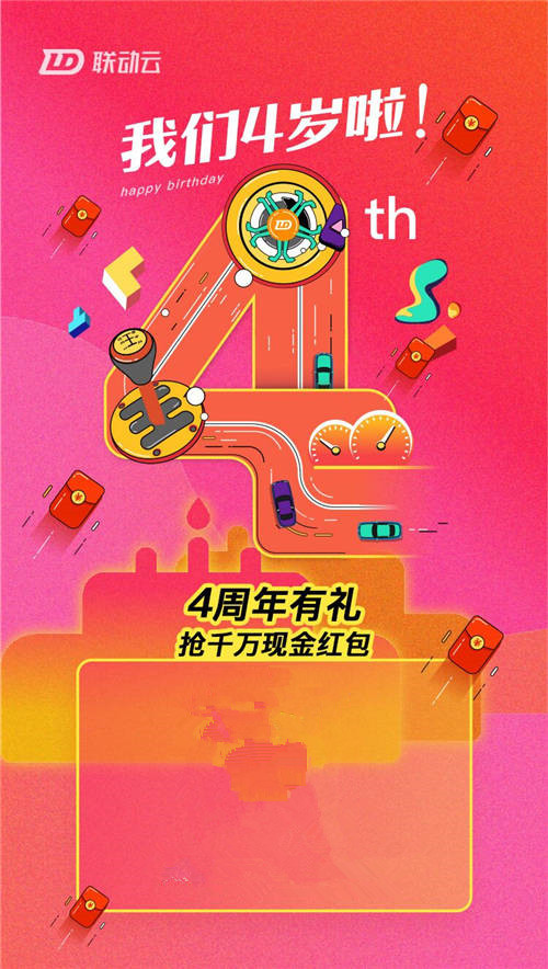 聯(lián)動(dòng)云四周年慶，全民狂歡，讓紅包飛一會(huì)
