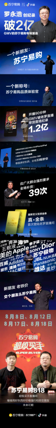 4小時(shí)2億！老羅蘇寧專(zhuān)場(chǎng)刷新紀(jì)錄，抖音好物節(jié)強(qiáng)勢(shì)來(lái)襲！