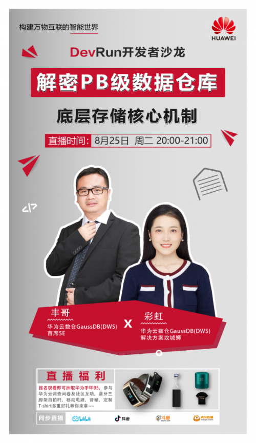 了解PB級別數(shù)據(jù)倉庫底層存儲核心機制，鎖定華為云這場直播就夠了！