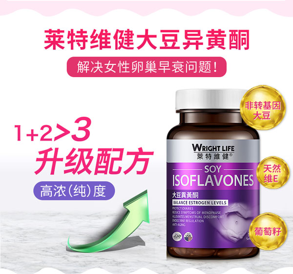 雌激素有什么作用，萊特維健大豆異黃酮緩解女性困擾