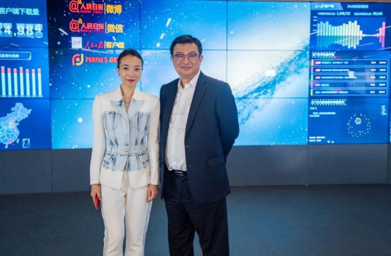 聯(lián)想集團高級副總裁童夫堯赴人民日報社新媒體中心參觀交流