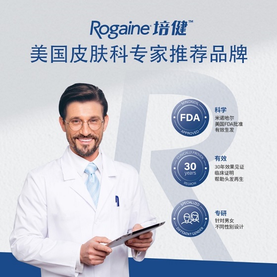 最有效治療脫發(fā)品牌！美國Rogaine進(jìn)入中國