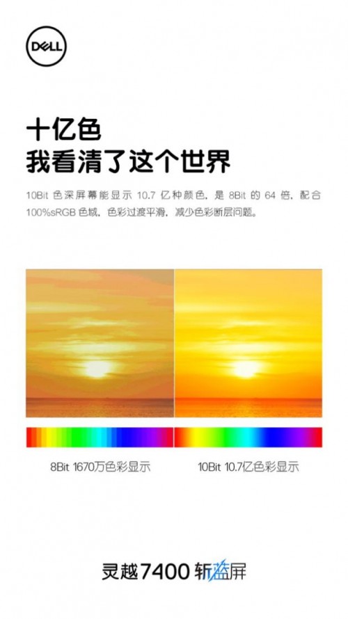 聯想小新Pro 14 VS 戴爾靈越7400，誰才是屏幕攻防兼?zhèn)涞膶嵙ε桑?/></p><p>另外再說一個容易被大家忽略的點，戴爾靈越7400支持10bit色深，相比大部分輕薄本配置的8bit更高一些。如果用數字對比來理解，10bit色深可以顯示10.7億種顏色，是8bit的64倍。舉個例子：比如上圖落日的圖片。如果色深不夠，就會產生顏色斷層的現象，你會看到太陽周圍一圈一圈的環(huán)形色帶。色深足夠的話，你會看到平滑自然的顏色漸變。所以戴爾靈越7400更適合對色彩呈現要求較高的用戶。</p><p><strong>除了屏幕，性能配置及平衡性同樣重要！</strong></p><p>買筆記本電腦，性能是永遠不可能忽視的一環(huán)。兩款產品都搭載英特爾全新11代智能酷睿移動處理器，這是目前最新最強的處理器。而聯想小新Pro 14更是額外搭載了“超大杯”MX450獨立顯卡。</p><p>乍看起來——聯想小新Pro 14的配置更高，但大家不要忽略了實際問題：一款輕薄本，散熱和續(xù)航能否支撐起這么大的能耗?你真的需要配備獨顯嘛?</p><p>對于選購14寸級別輕薄本的用戶來說，聯想小新Pro 14的MX450獨顯難免有點“堆料”，要知道，輕薄本的溫度墻相對有限，且散熱能力也受到局促空間的限制，想要釋放完整性能就要求輕薄本的散熱必須非常強大，否則性能必然會有一定程度的縮水。而且，也會造成功耗的上升，高功耗帶來的是電量的加速消耗，尤其對于在小新Pro 14 61Whr的有限電池容量，這點需要特別注意，實際使用中很可能會因高功耗影響整機的性能釋放及續(xù)航時間。</p><p>更進一步考慮，如果你追求獨顯高配， MX450“甜品顯卡”的位置略顯尷尬，不上不下。其實，搭載GTX顯卡的15寸及以上大尺寸的筆記本電腦，從配置、散熱、電池等各方面都能帶來更大更強的性能釋放，更適合成為首選。</p><p align=