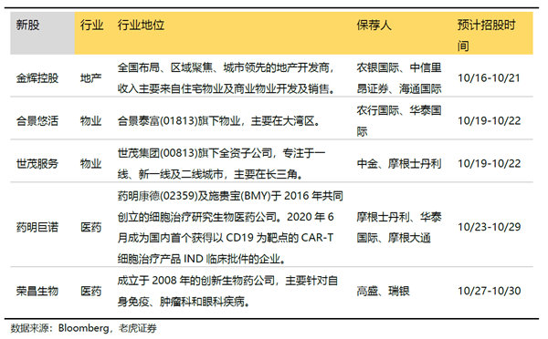10月物業(yè)、醫(yī)藥新股強勢來襲！老虎證券最高15倍杠桿成港股打新“神器”