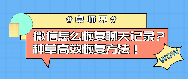 微信怎么恢復(fù)聊天記錄？種草高效恢復(fù)方法！