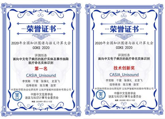 云知聲-中科院自動(dòng)化所聯(lián)合實(shí)驗(yàn)室獲CCKS2020醫(yī)療命名實(shí)體識(shí)別評(píng)測(cè)冠軍