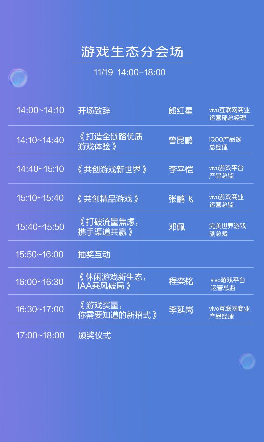 vivo開發(fā)者大會(huì)曝光匯總，各大會(huì)場(chǎng)信息都在這里了！