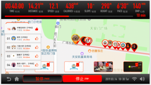 練多多健身交互屏，讓跑步機(jī)成為場館增收“神器”