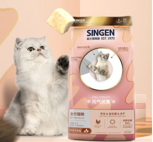 高肉益生菌高端貓糧，信元發(fā)育寶元氣優(yōu)食系列新品很貼心