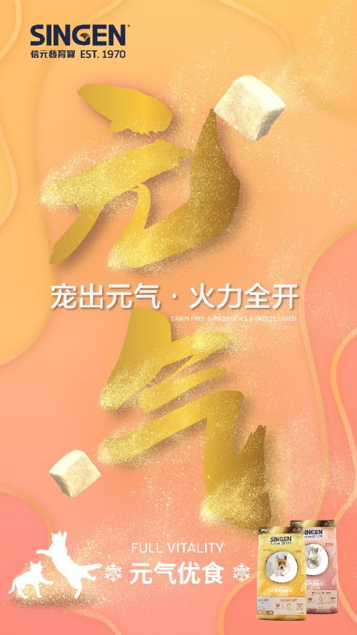 高肉益生菌高端貓糧，信元發(fā)育寶元氣優(yōu)食系列新品很貼心