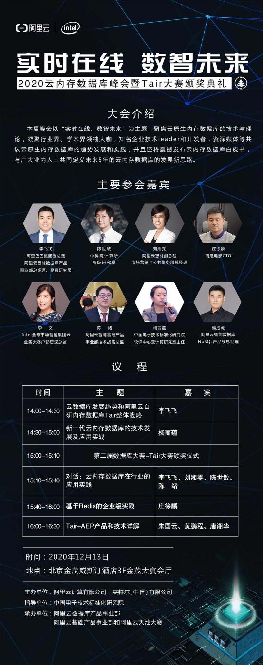 【線下首場免費報名啦】阿里云2020云內(nèi)存數(shù)據(jù)庫峰會 年度開發(fā)者的盛宴！