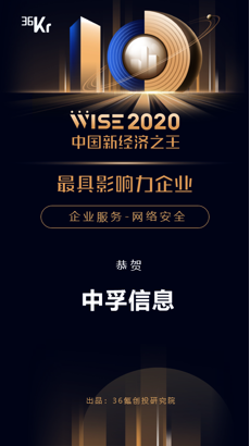 打造信創(chuàng)領(lǐng)先品牌，中孚信息獲評36氪「2020最具影響力企業(yè)」