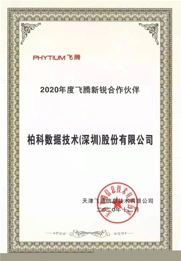 柏科數(shù)據(jù)+飛騰，開創(chuàng)“芯動(dòng)能 新力量 新合作”