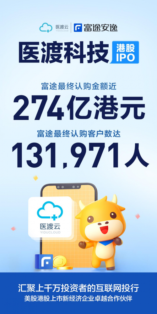 騰訊加持的「醫(yī)渡科技」公開認購火爆，富途與中金、高盛等知名投行共同助力