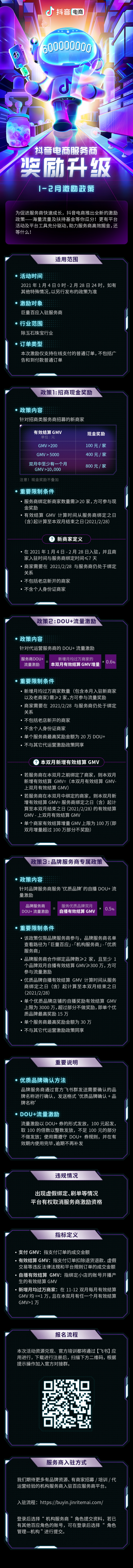 服務(wù)商激勵政策權(quán)益獎勵升級，抖音電商助力服務(wù)商快速成長