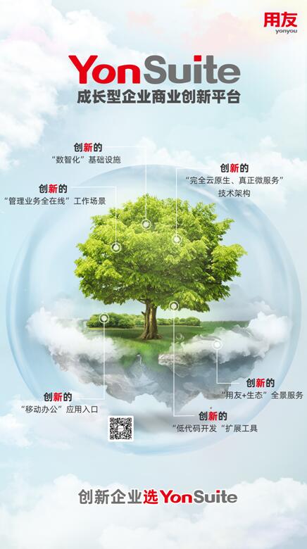 數(shù)智化基礎(chǔ)設(shè)施使能商業(yè)創(chuàng)新，創(chuàng)新企業(yè)上云就選YonSuite！