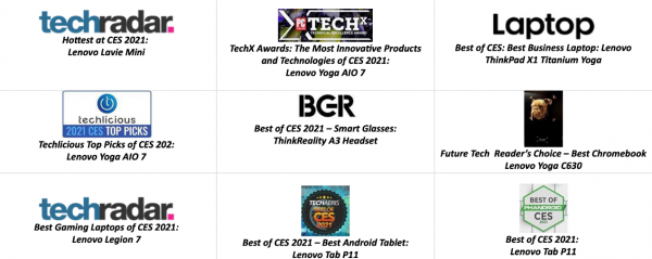 CES 2021橫掃38項(xiàng)全球頂級(jí)媒體大獎(jiǎng)！聯(lián)想ThinkPad與ThinkBook 扛起PC行業(yè)實(shí)力大旗