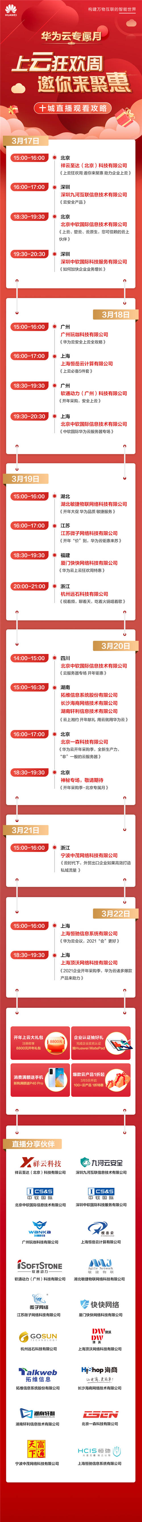 華為云專屬月上云狂歡周，十城聯(lián)動(dòng)，六天聚惠