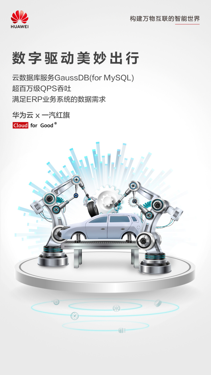 GaussD助力企業(yè)降本增效，華為云加速中國一汽數(shù)字化轉(zhuǎn)型升級