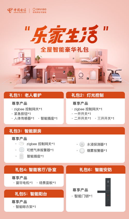 重磅福利 中國(guó)電信攜手歐瑞博為百萬(wàn)用戶開(kāi)啟智慧家庭新生活