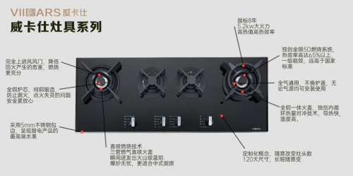 威卡仕金剛5D定制灶具，頂級配置，“灶”就非凡