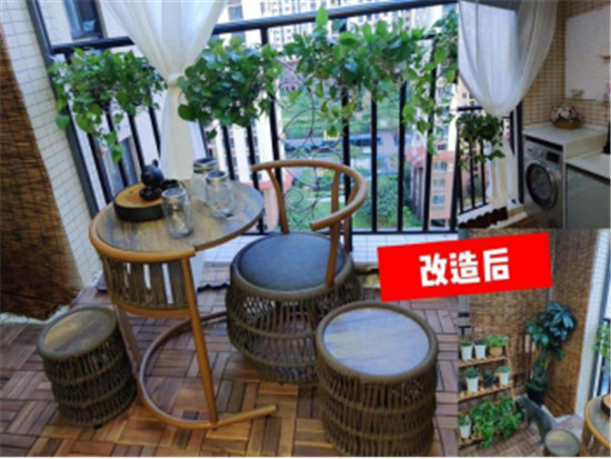 陽(yáng)臺(tái)改造不用刨磚砸墻？看小姐姐使用了什么妙招