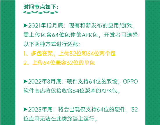 OPPO軟件商店支持64位應(yīng)用上架，開發(fā)者需積極升級64位架構(gòu)