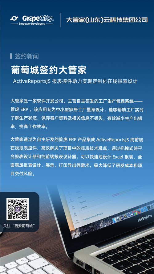 大管家使用葡萄城ActiveReportsJS報表控件實現(xiàn)定制化在線報表設計