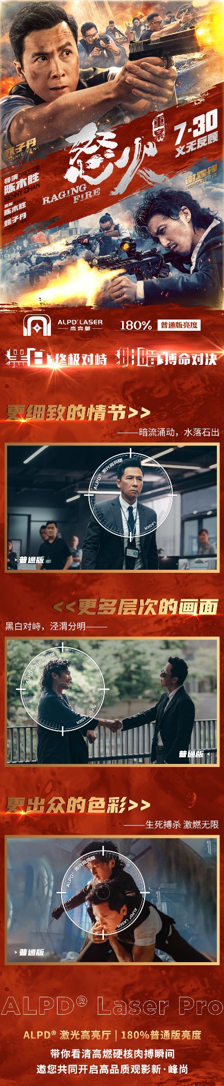 巔峰之戰(zhàn)正惡對(duì)決《怒火·重案》即將燃情登陸ALPD激光高亮廳