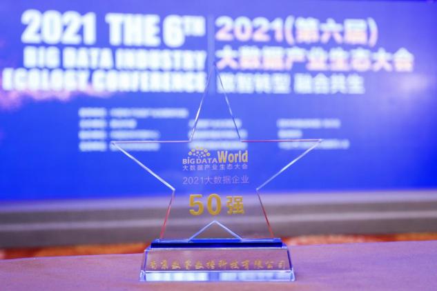 數(shù)睿數(shù)據(jù)榮獲“2021中國大數(shù)據(jù)企業(yè)50強(qiáng)”并斬獲多項大獎
